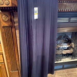 1-Elegant Navy Pleated Skirt